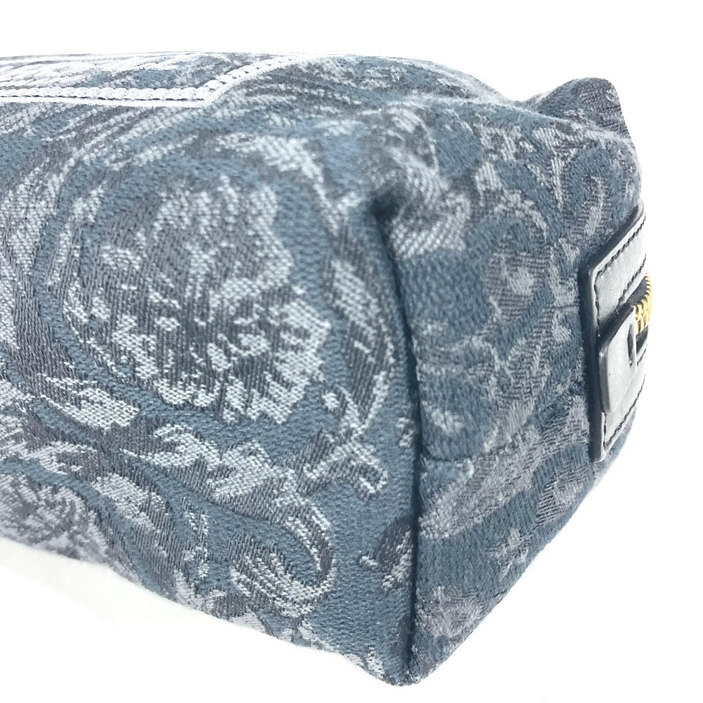 Versace Logo Makeup Pouch Multi Purpose Canvas Bl… - image 6